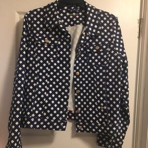 Kate Spade Broome Street Gingham Jean Jacket